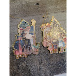 1984 xmas eve inc santa kids toys tree ornament set